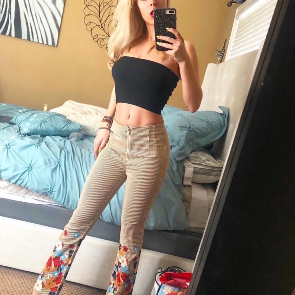 BDG Stripped Floral Pants